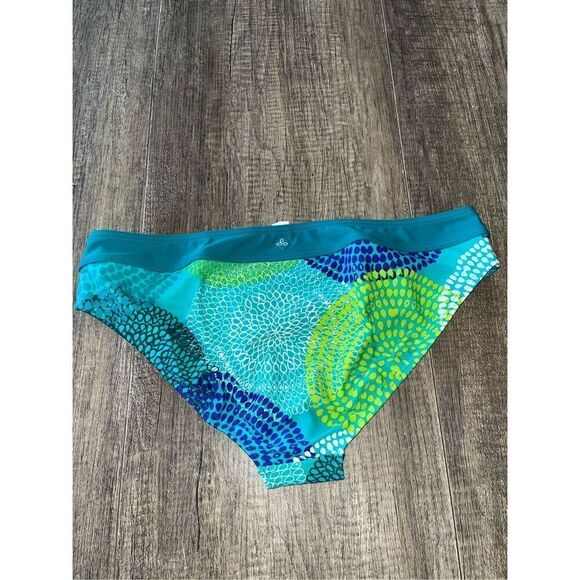 NWT PrAna UPF 50+ Ramba Bikini Bottom Teal Green Polka Dots XL - Picture 5 of 5